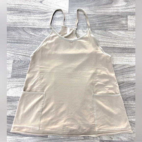 *Flaws* NEW Free People Movement Hot Shot Mini Dress in Khaki - Picture 4 of 8